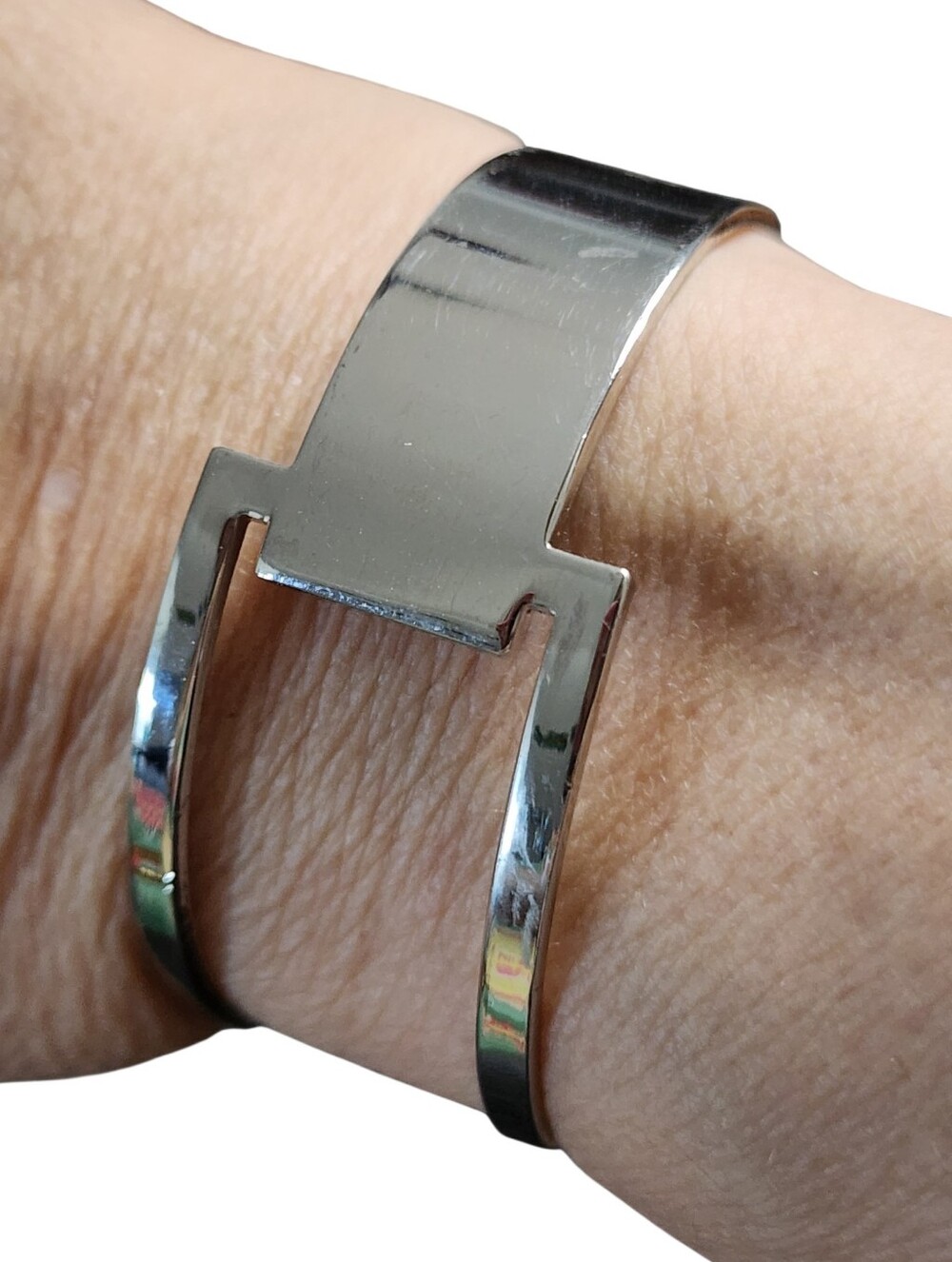 Silvertone Metal Cuff Bracelet
